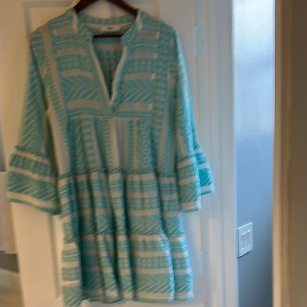 Devotion TWINS Blue and White Dress